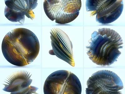 9 Abstract Shapes 3D model