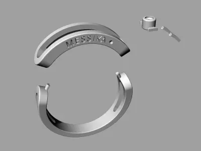 Messika Ring Gold 3D print model