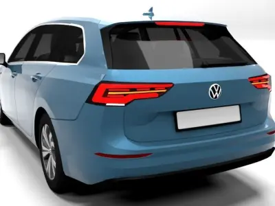 GOLF 8 VARIANT Low-poly 3D model