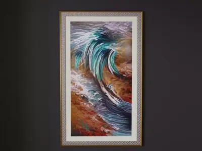 Framed Abstract Artwork 1 Low-poly 3D model