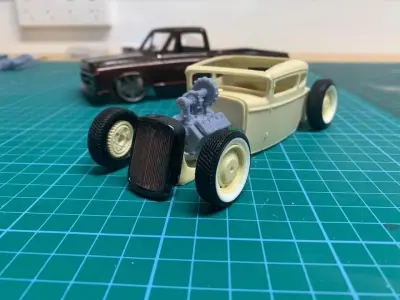 HOTROD Flathead engine 3 versions Frenzel Supercharged set 3D print model