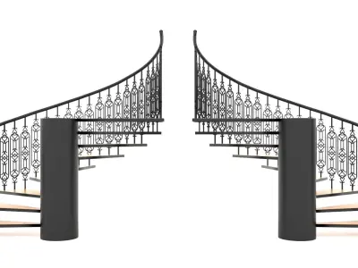 Spiral Stairs High detailed 3D model - 6 different angles 3D model