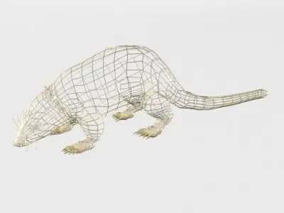 Coati antelope Low-poly 3D model