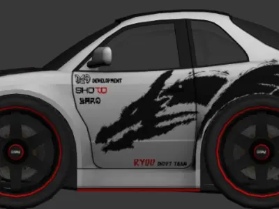 cartoon car vehicle 3d game ready model Low-poly 3D model-013 Low-poly 3D model