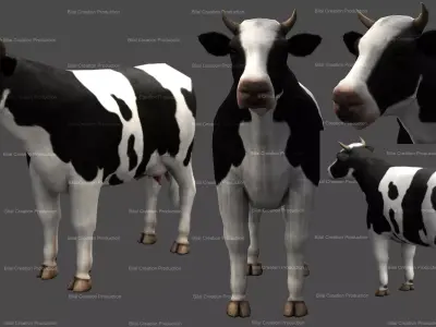 Cow animated 3D model