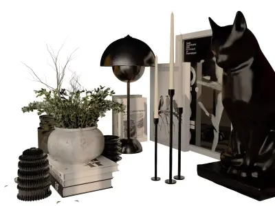 Decorative set 01 3D model 6
