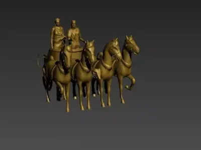 Horses car  3D model