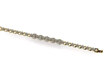 Diamond bracelets 3d render 3D print model