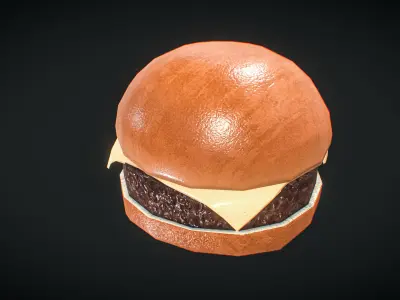 Cheeseburger 3D Model  Low-poly 3D model