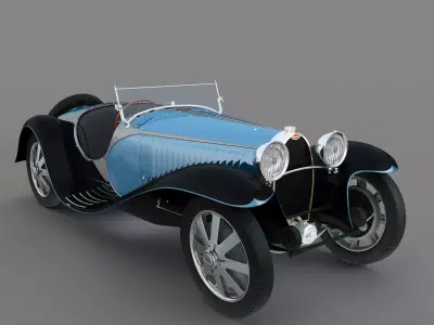 bugatti type 55 1933 3D model