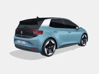 Volkswagen ID3 2020 Low-poly 3D model