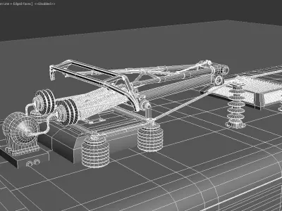 Locomotive Engine -WAP 4 Low-poly 3D model