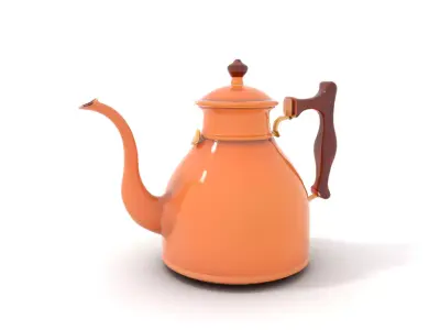 Copper Teapot Classic model pack Low-poly 3D model
