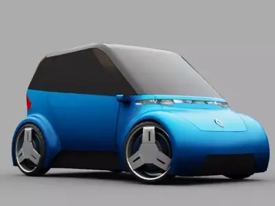 RENAULT concept car  rigged 3D model