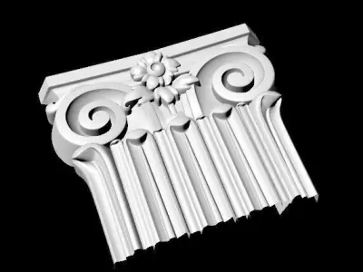 carved pilaster 3D model 5