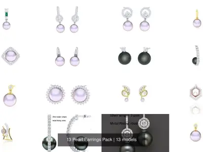 13 Pearl Earrings Pack