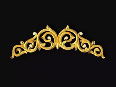 Central decor ornament for furniture 3D model 300