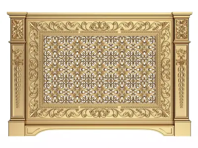 Radiator Cover Decorative Screening Grille Panel 013 Low-poly 3D model