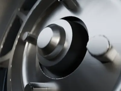 Awesome Rim and Tire 08 Low-poly 3D model