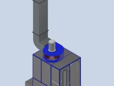 Paint booth 3D model