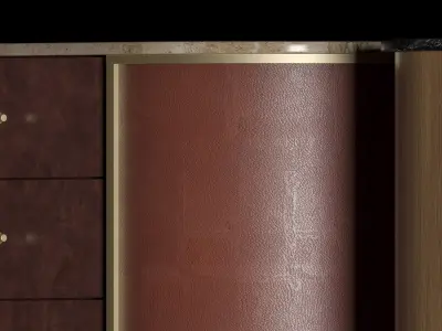 Luxury Curved Island Drawer Cabinet  Interior Furniture 3D Model 3D model