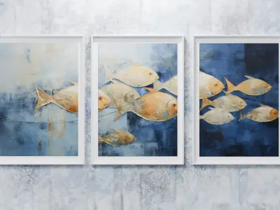 Premium Stylized Wall Frame Collection of 27 sets Low-poly 3D model