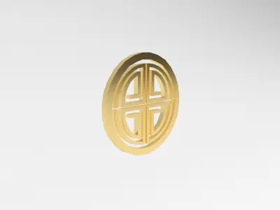 China Type Decoration v1 004 Low-poly 3D model