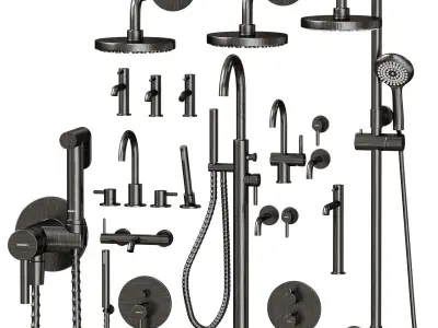 Set Faucets Omnires 3D model