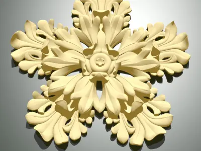 ProArt-Architectural Floral Element 01 CNC and 3D Jobs 3D model