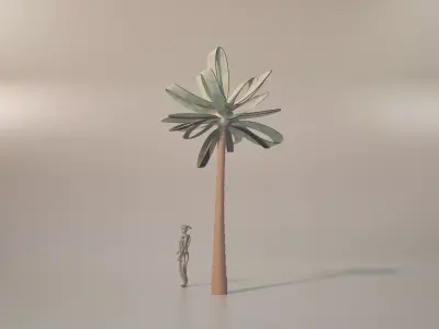 Conceptual palm tree S1Av1 Low-poly 3D model