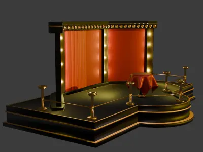 Event Stage Low-poly 3D model