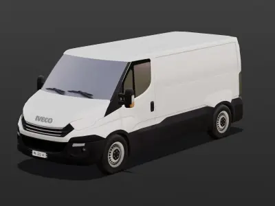 Van Animated 3D Model  Low-poly 3D model