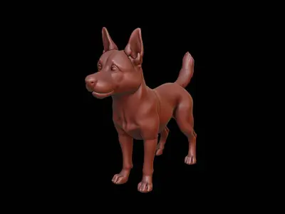 Dog Animal Sculpture 3D print model
