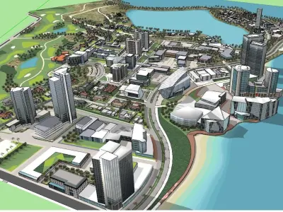 City 3D model - city 3D model for unity  Low-poly 3D model
