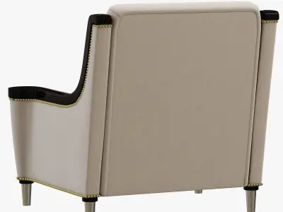 Francesco Molon ARMCHAIR WITH CARVING P521 3D model