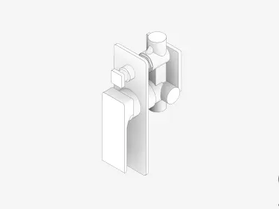Wall Mixer Tap - Luxury - Glide - Diverter Low-poly 3D model