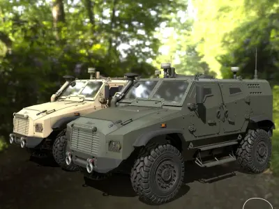 Zetor Gerlach 4x4 ATV Low-poly 3D model