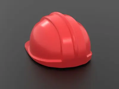 Safety Helmet Low-poly 3D model