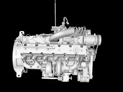 Diesel engines 3D model purchase