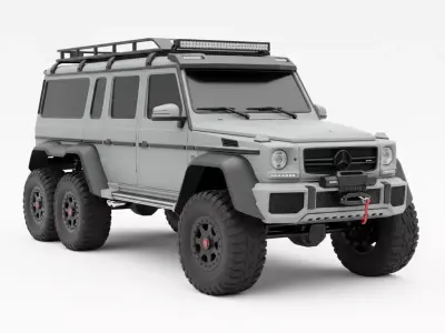 Heavy Duty 6x6 Off Road SUV Low-poly 3D model