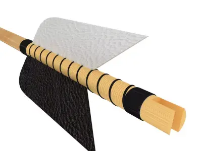 Wooden Arrow Low-poly 3D model