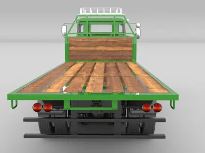 1975  Flatbed Truck 3D model