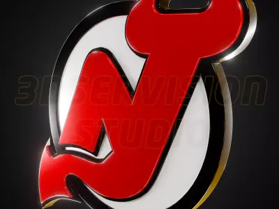 New Jersey Devils logo - Cinematic - 3D print 3D model