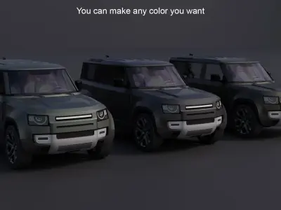 Generic Luxury SUV 8 Low-poly 3D model