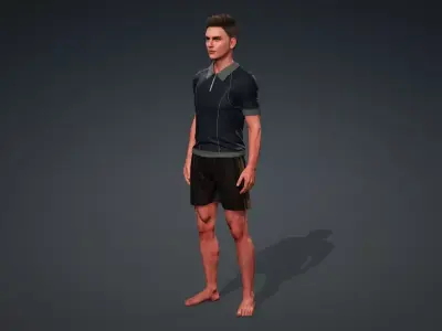 Realistic Human Male 3D Model 3D model