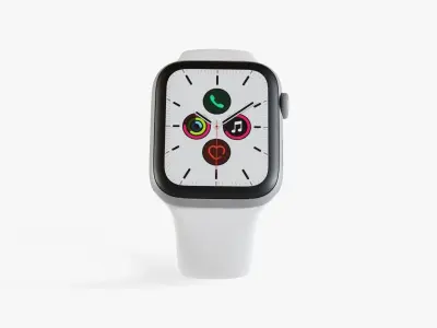 Apple Watch Series 5 White Low-poly 3D model