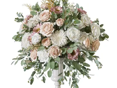 Flower Set 122 big bouquet 3D model