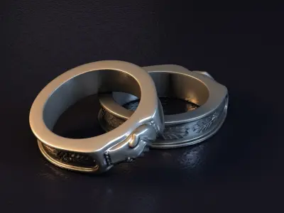 fashion ring A005 3D print model