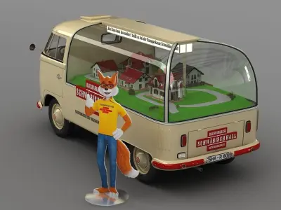 Vw T1 Van 1957 3D model