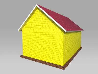 Toon Garage Low-poly 3D model